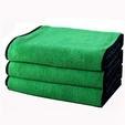 Joowefly Microfiber Cleaning Cloth for Car and House; Green; Pack of 3pcs