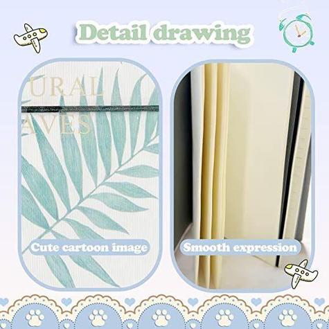  Xiangyu Leaves Print Handmade Vintage Journal - 4 x 7 Inch