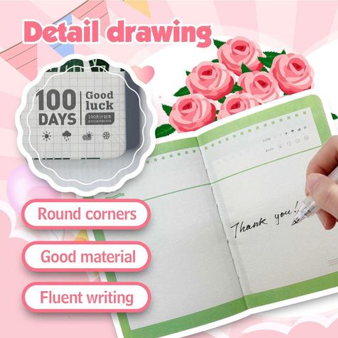  Xiangyu Cute Vintage Botanical Illustration Composition Ruled Notebook