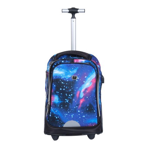  Mei Jie Luo Backpack with Space Design Luggage Trolley Bag - Blue & Black